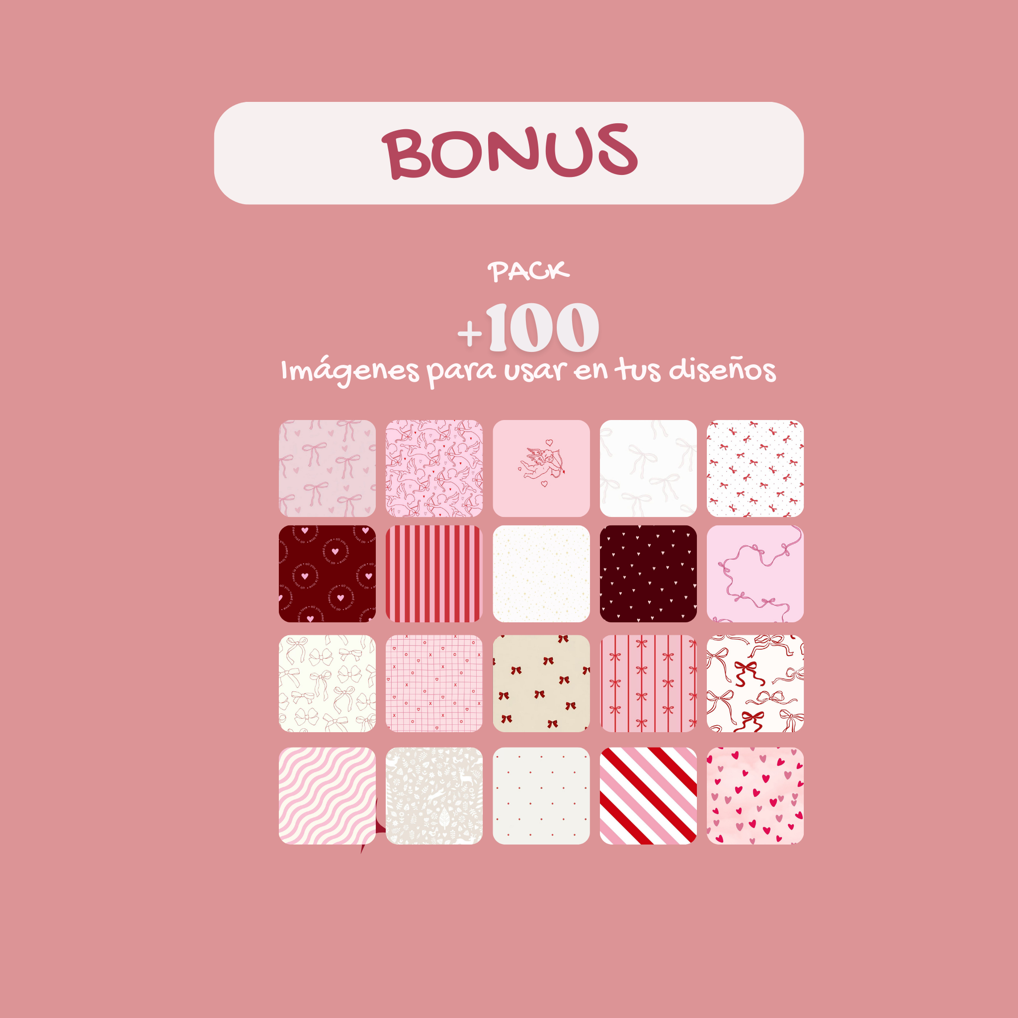 Pack: "Valentines"+Plantillas Base-Editables