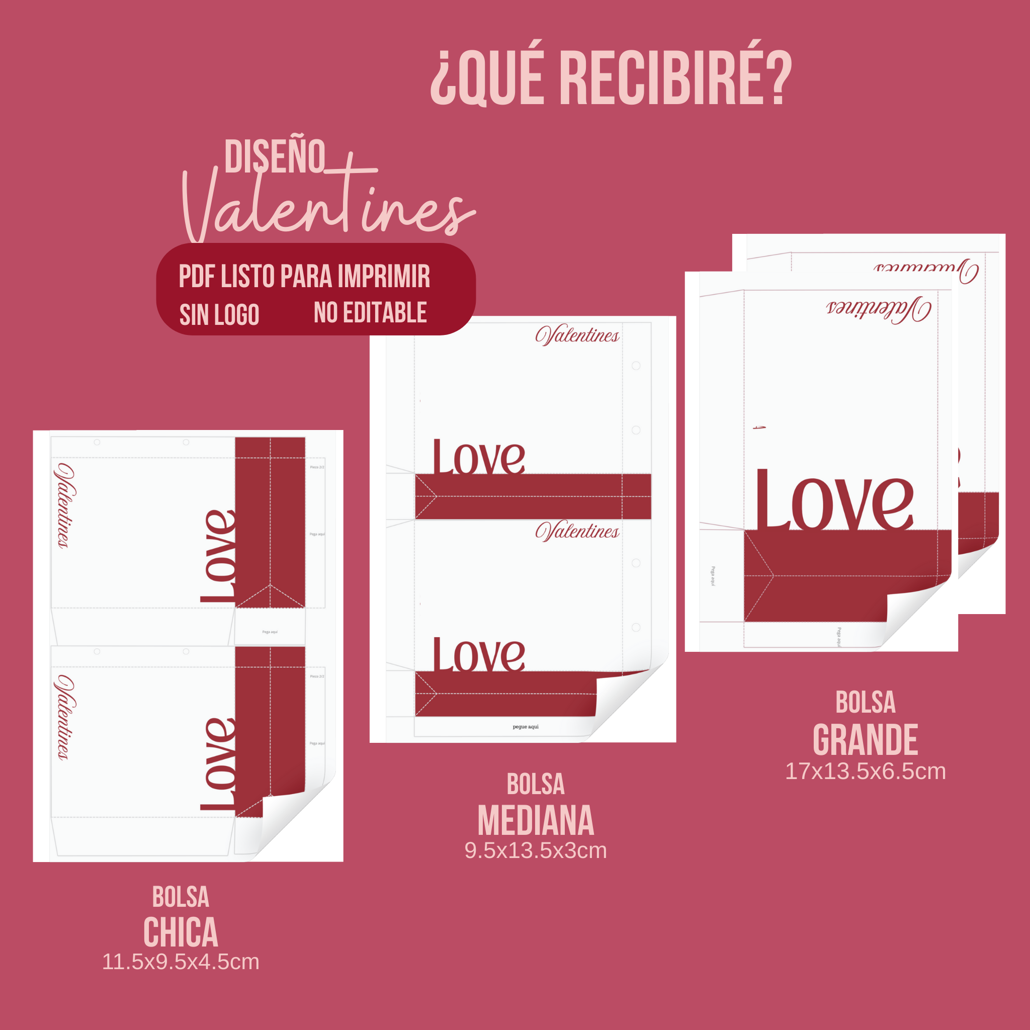 Bolsas Valentines-Listas para imprimir (PDF)