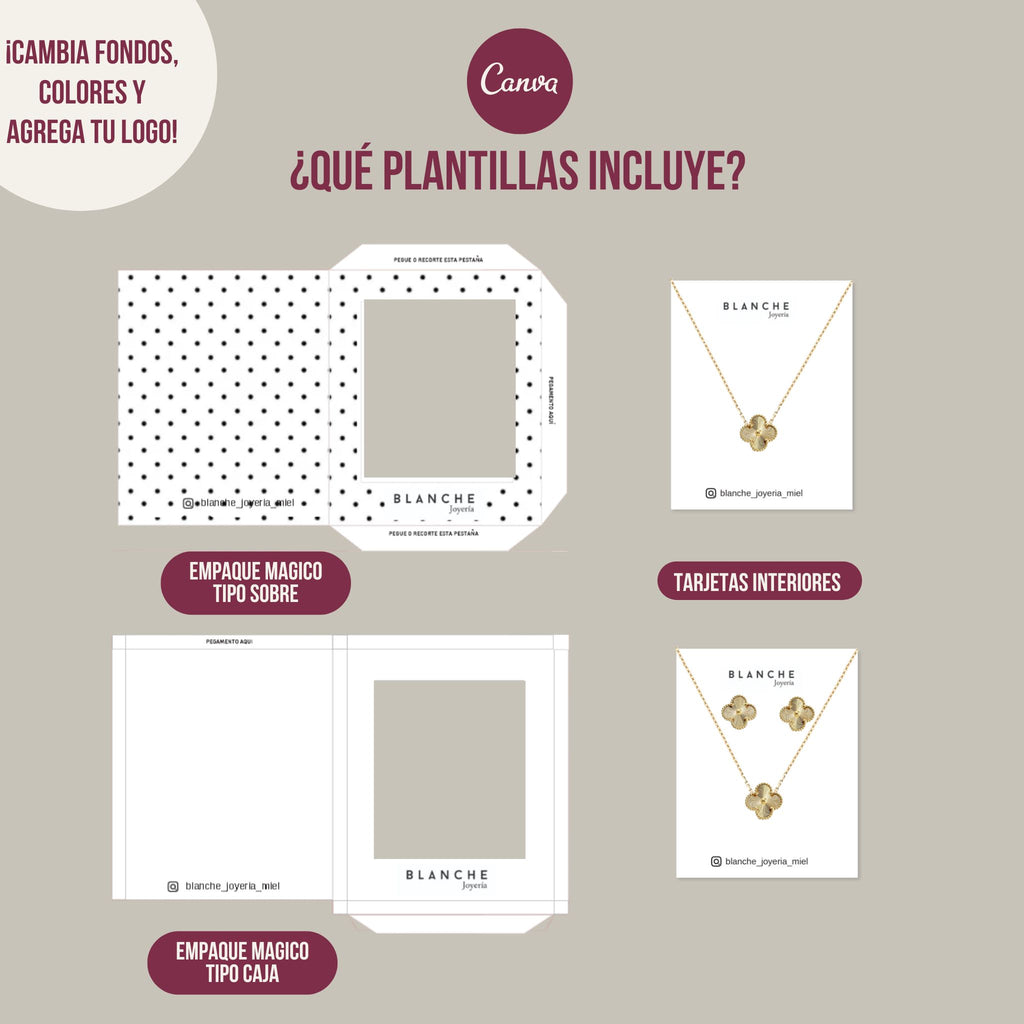 Empaques Mágicos (2 Diseños)-P. Editables