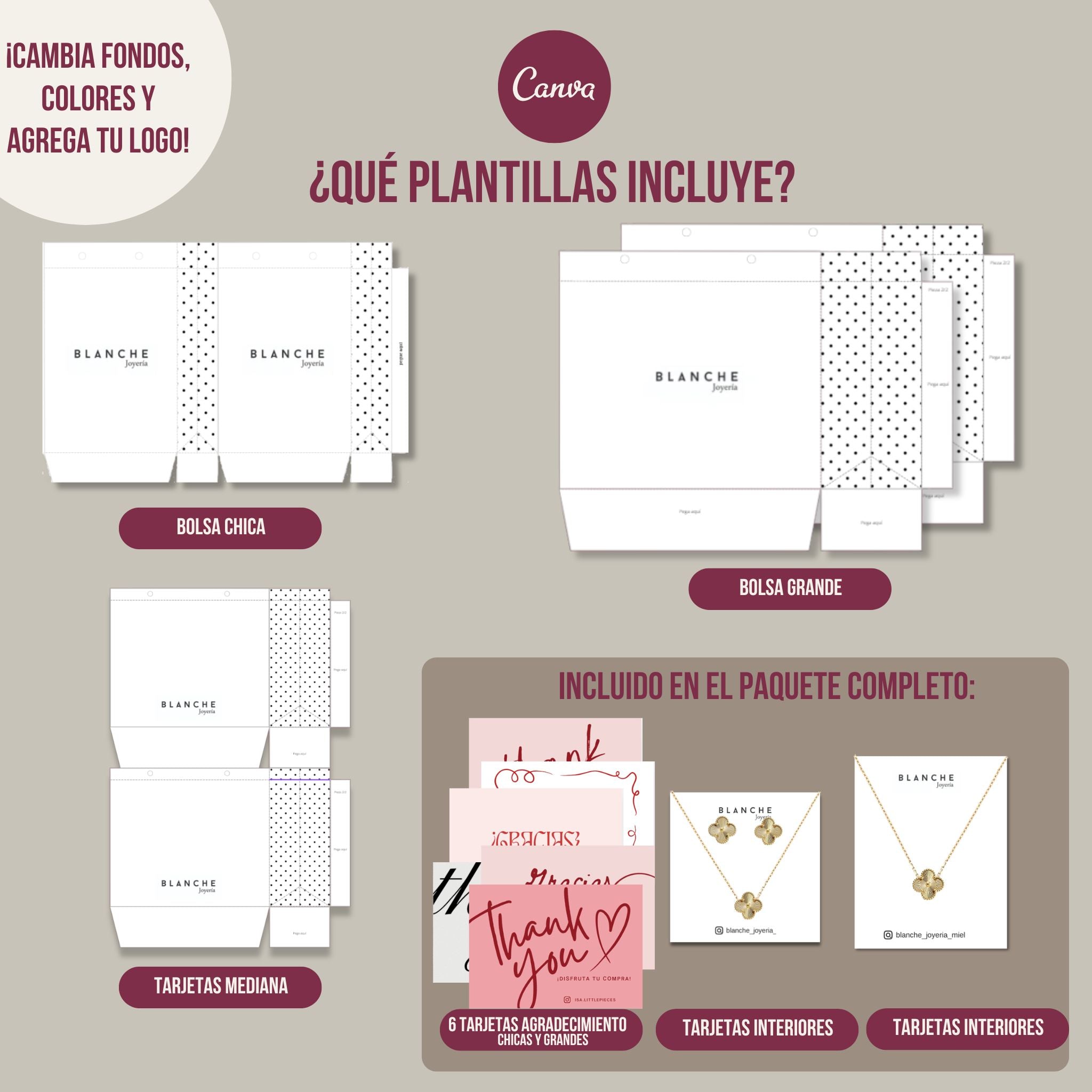 Bolsas Boutique-P. Editables (Pack o individual)