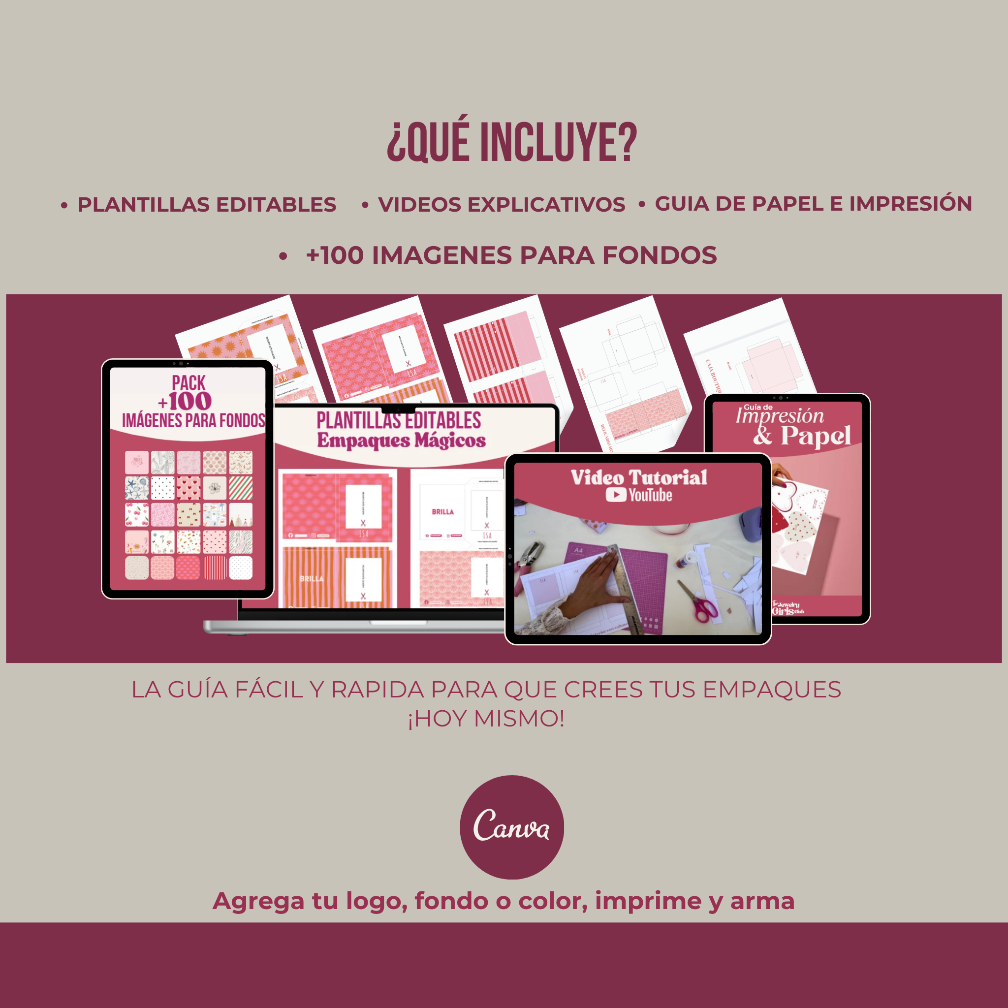 Empaques Mágicos (2 Diseños)-P. Editables