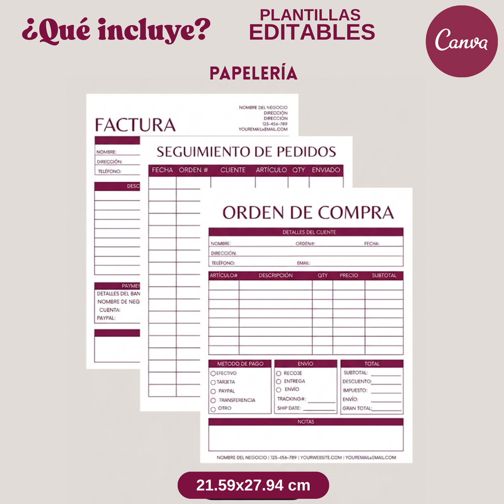Pack Profesionaliza tu Negocio-Plantillas Editables