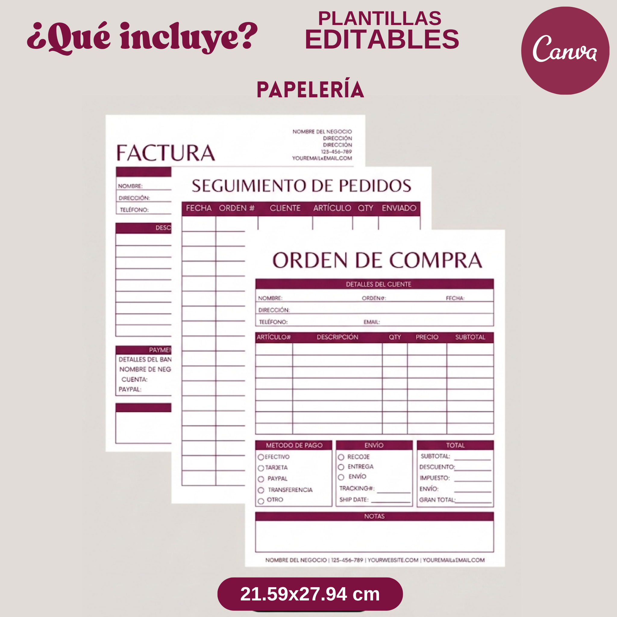Pack Profesionaliza tu Negocio-Plantillas Editables