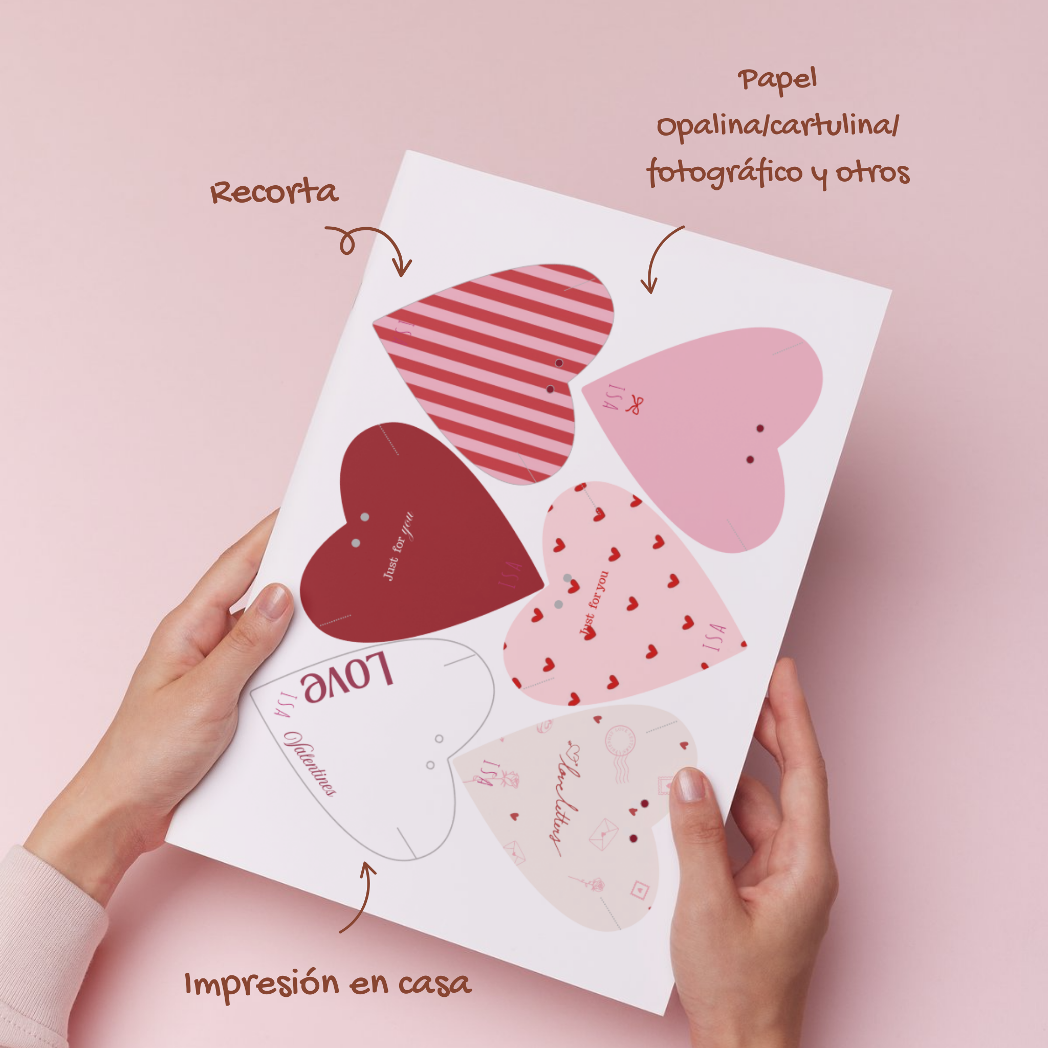 My Valentines- 12 diseños Editables+Plantillas Base