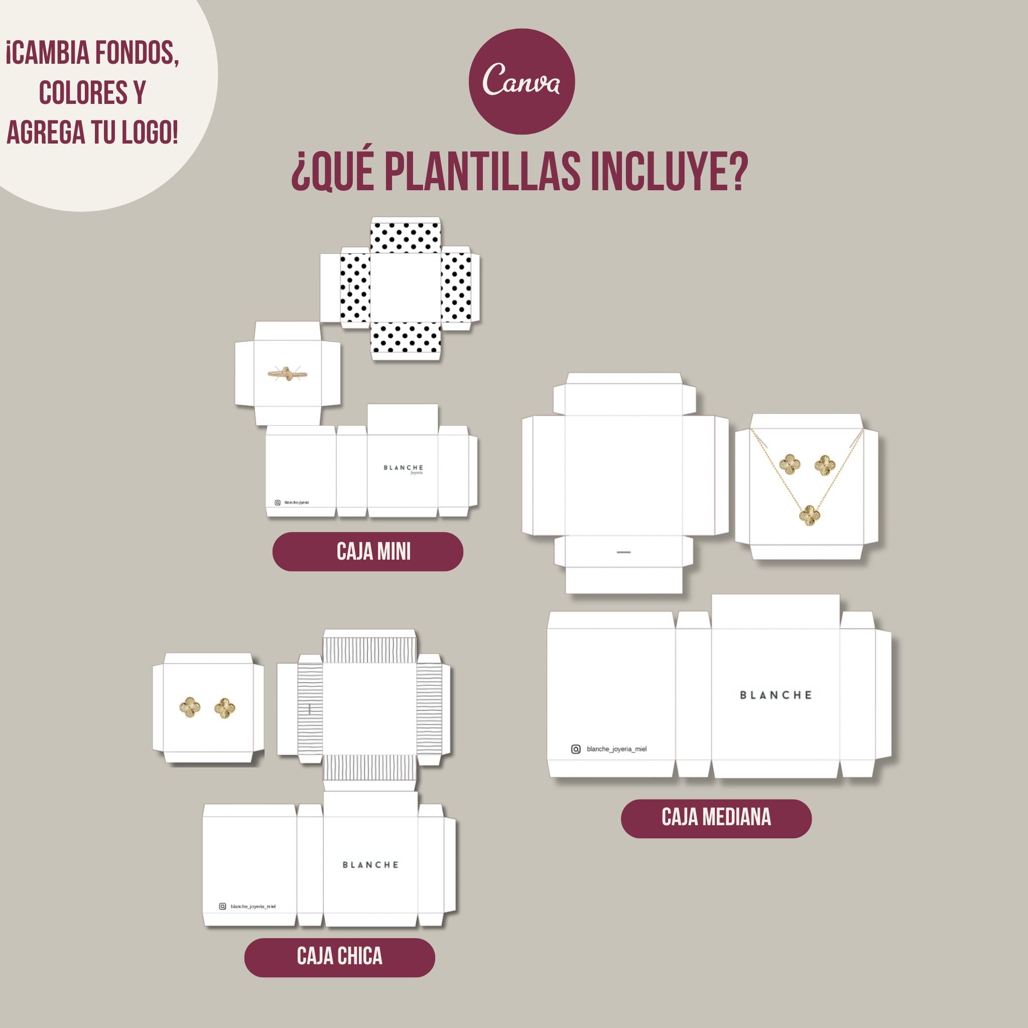 Cajas Boutique- Editables