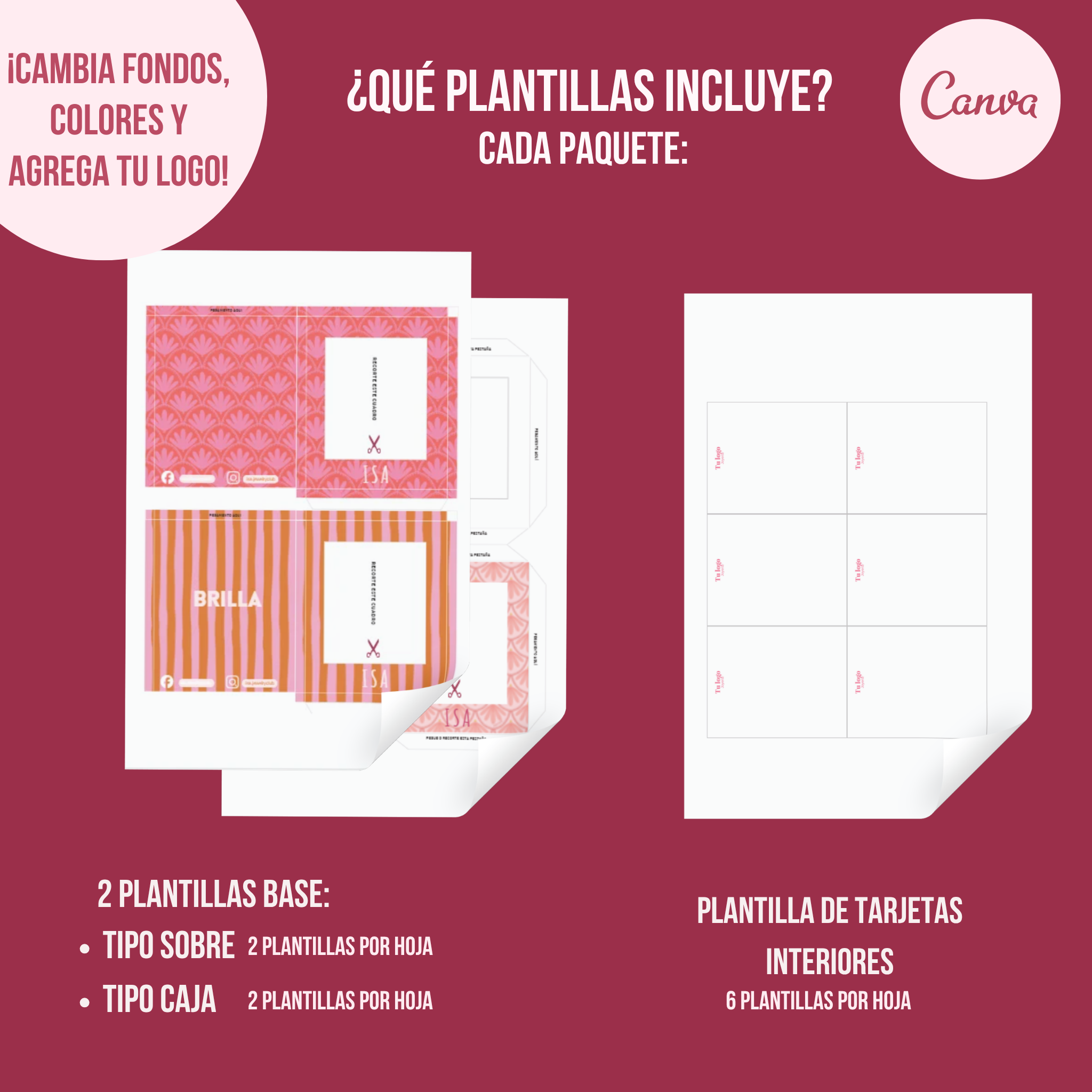 Empaques Mágicos (2 Diseños)-P. Editables