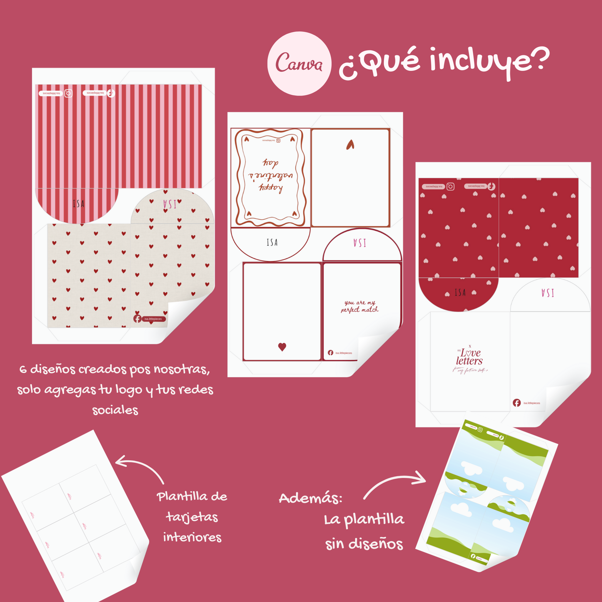 Little letters 6 diseños+Plantillas base-Editable