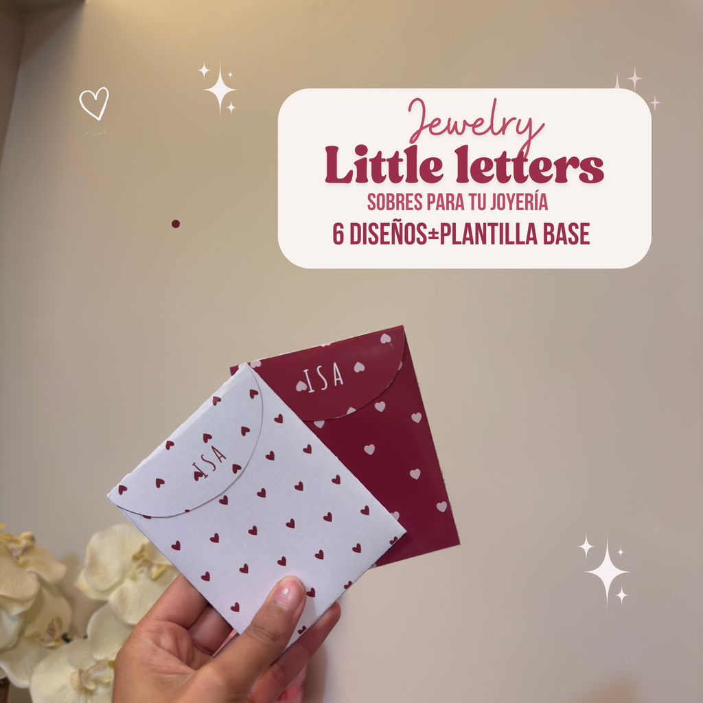 Little letters 6 diseños+Plantillas base-Editable