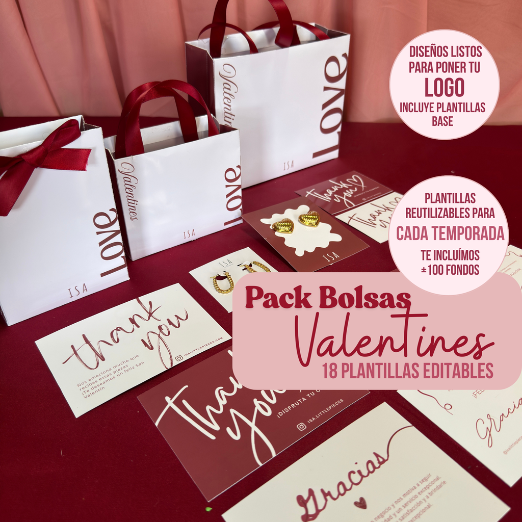 Pack: "Valentines"+Plantillas Base-Editables
