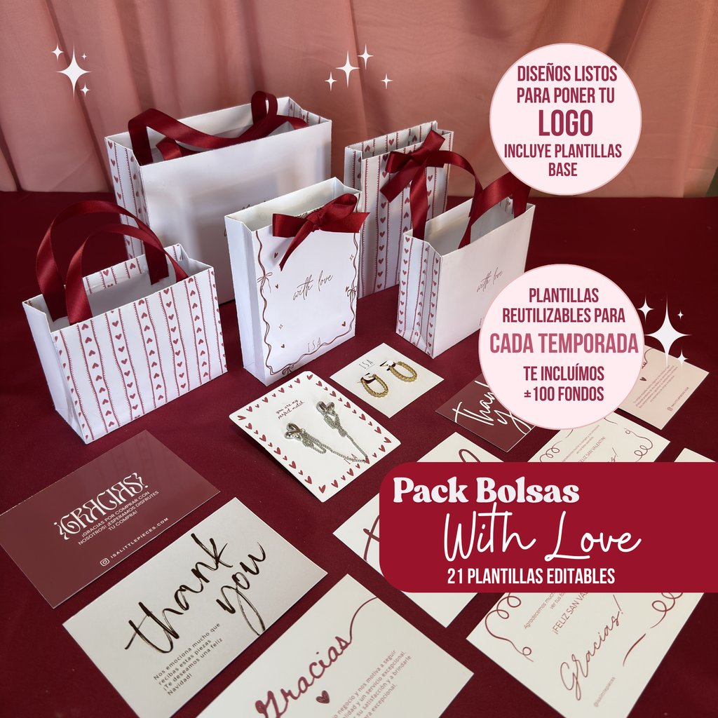 Pack: "With Love"+Plantillas Base-Editables