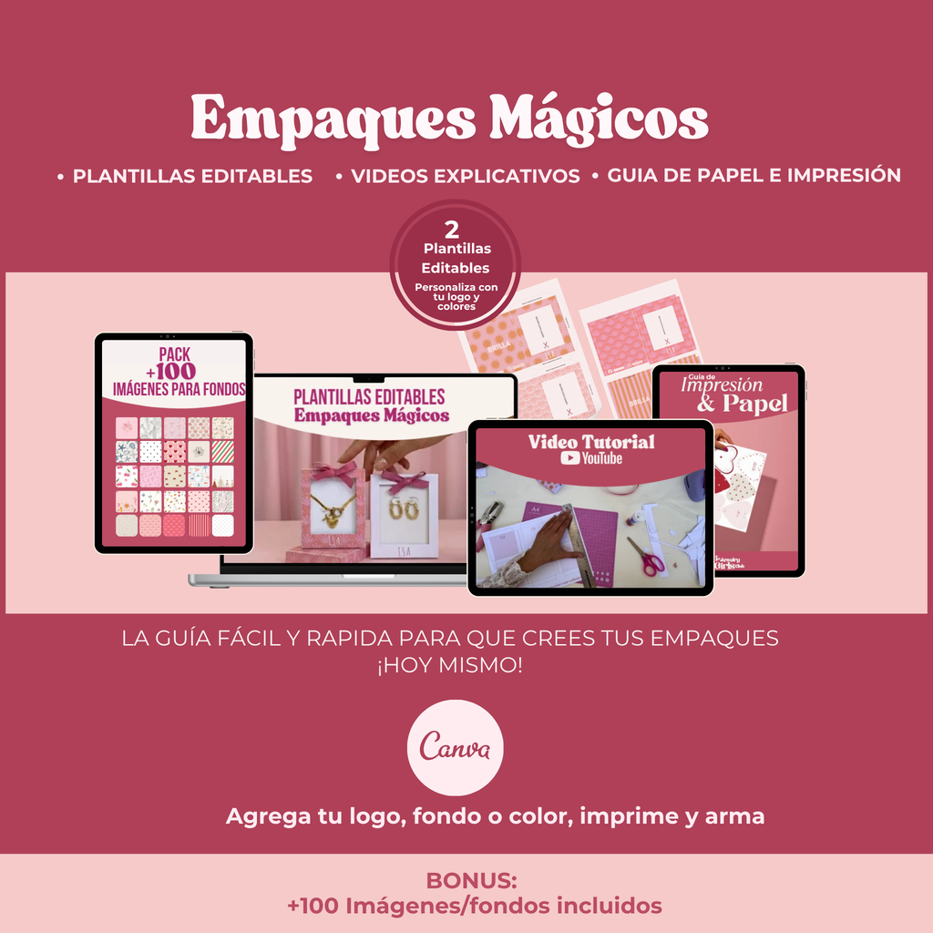Empaques Mágicos (2 Diseños)-P. Editables