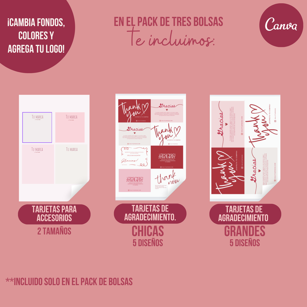 Bolsas Boutique-P. Editables (Pack o individual)