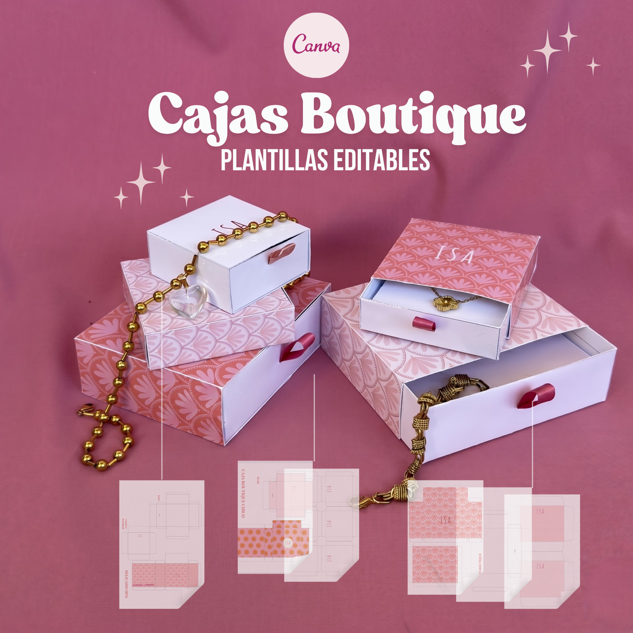 Cajas Boutique-Plantillas Editables