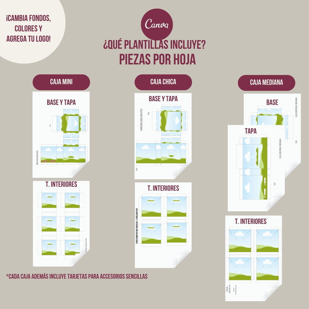 Cajas Boutique- Editables