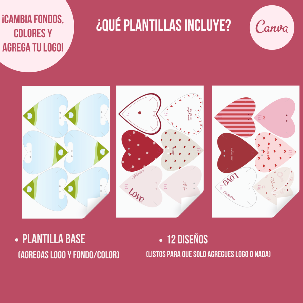 Corazones Isa-Editables